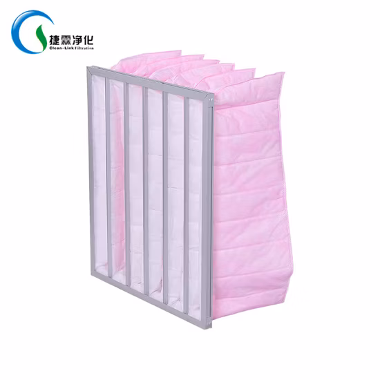 F7 Filter Bag Pocket Medium Efficiency Air Filter for HVAC Cleaning Room