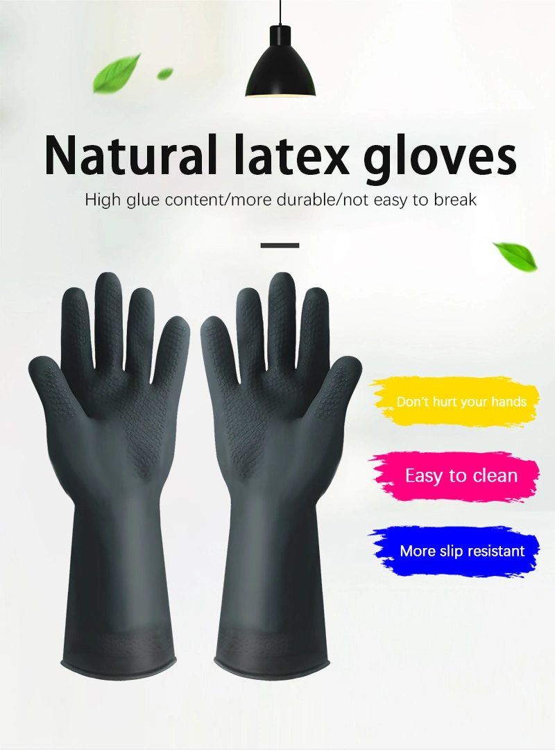 Wholesale Industrial Anti Slip Chemical Resistant Safety Work Glove Heavy Duty Latex Gloves for Industry Use