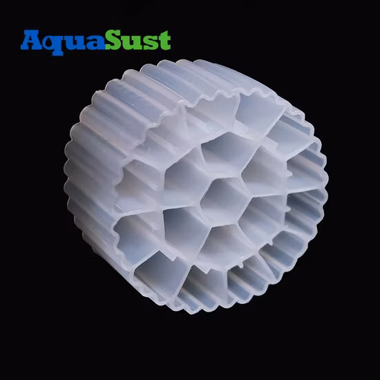 Mbbr Bio Media Heavy Size 25*10mm Virgin HDPE Material Kunststoff Mbbr Filtermedien