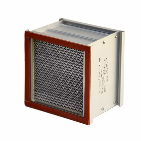 Glasfasermedien-Hochtemperatur-HEPA-Filter mit SUS-Rahmen und Aluminiumseparatoren