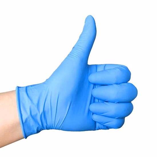 Hochwertiger blauer, puderfreier Nitrilhandschuh M3,5 g