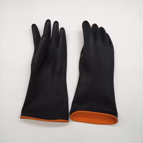 Industrieller, rutschfester, chemikalienbeständiger Sicherheits-Arbeitshandschuh, strapazierfähige Latex-Handschuhe für den industriellen Einsatz